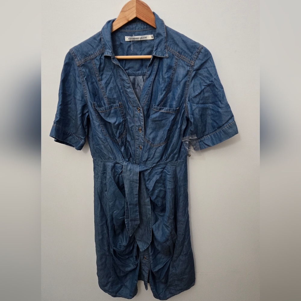 NEW 🥊Standard Grace Indigo Button-Up Dress